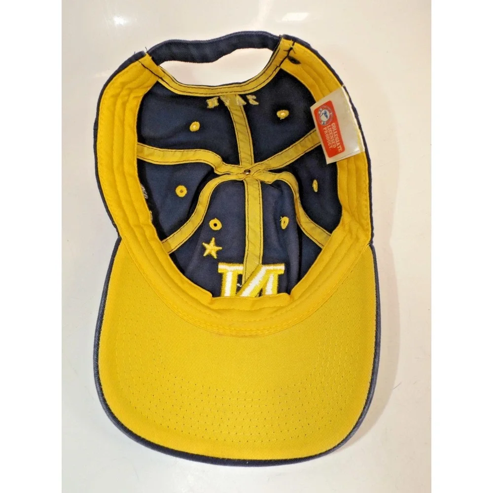 US Navy ⚓RAM Embroidered N Blue & Gold Collegiate Licensed Adjustable Cap Hat